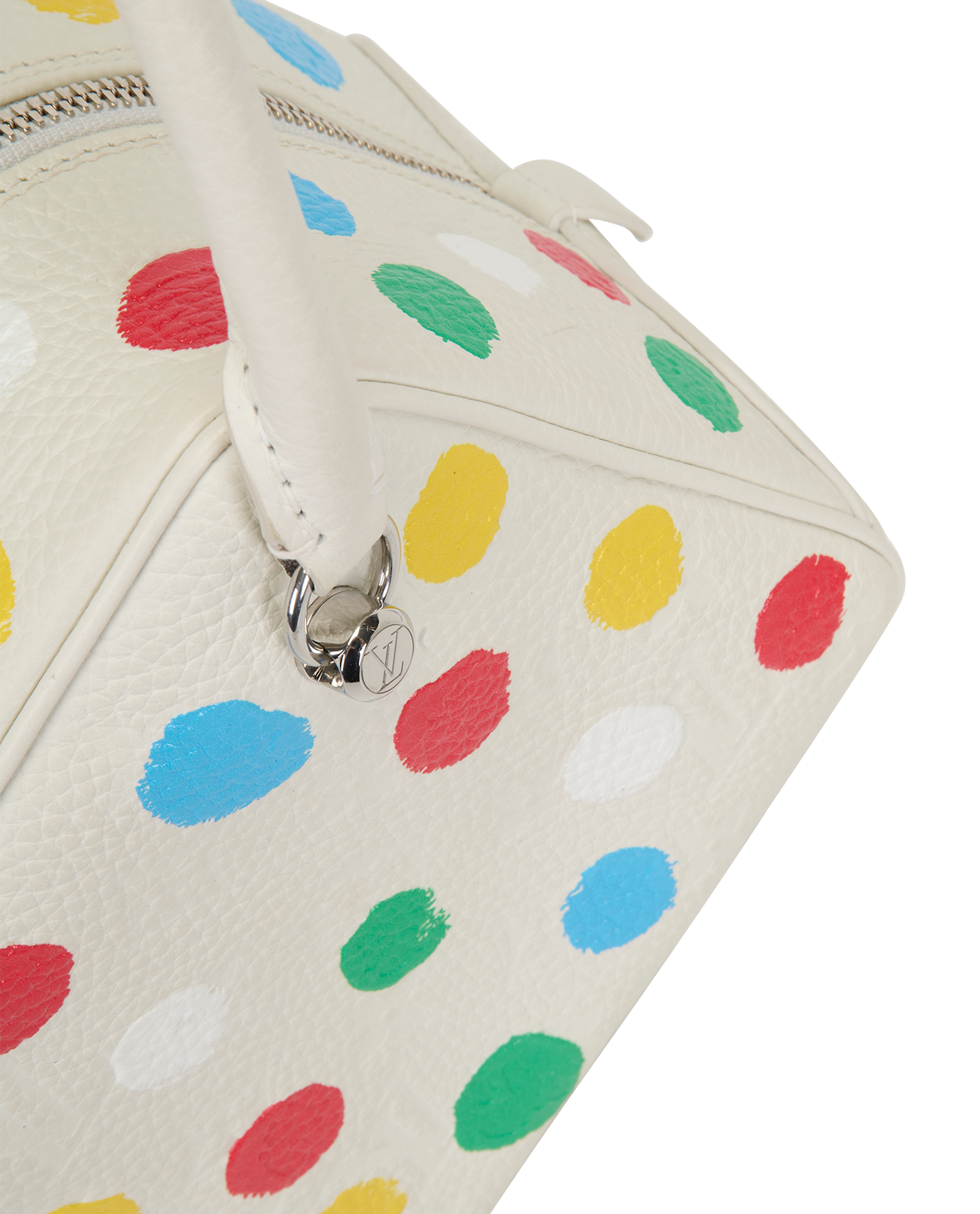 x Yayoi Kusama 2023 Square Bag, &pound;1,900, Handbags, Cream, Leather, Other view